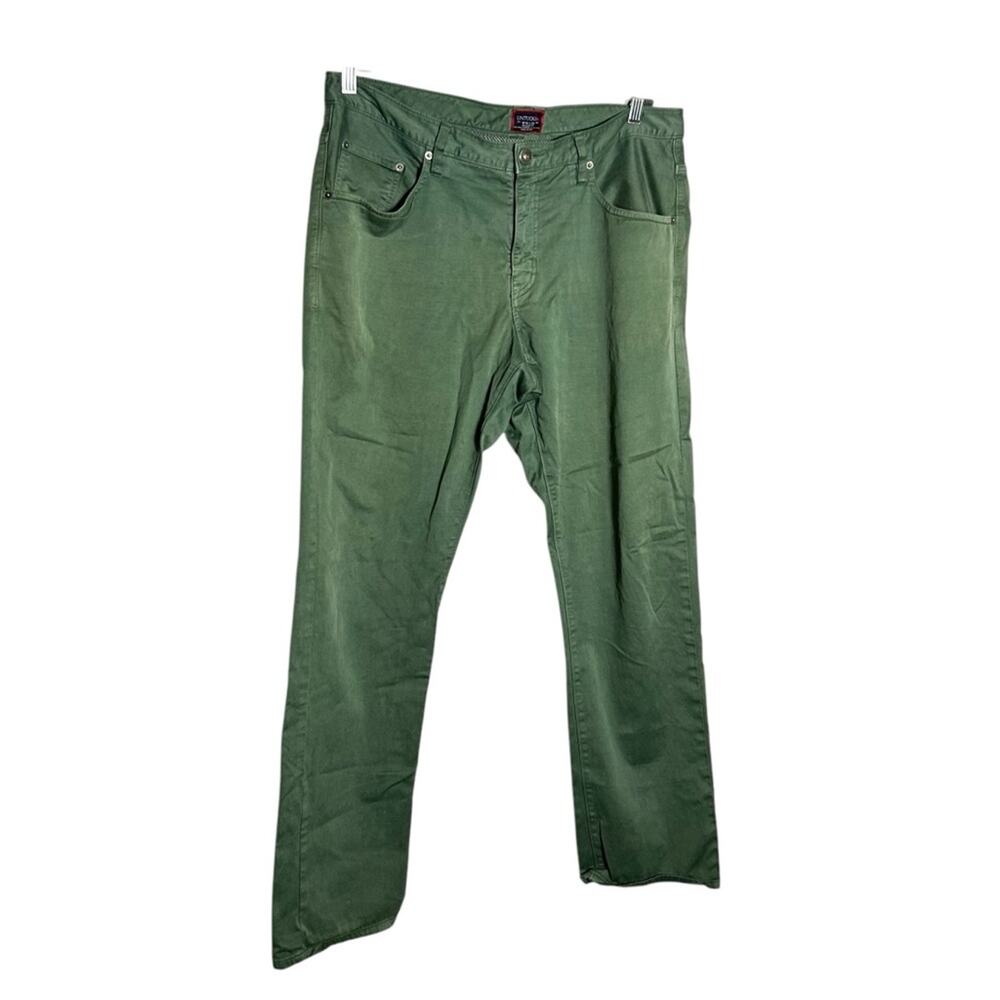 UNTUCKit Renzo Relaxed Fit Pima Cotton Olive Green‎ Pants Size 36X32
